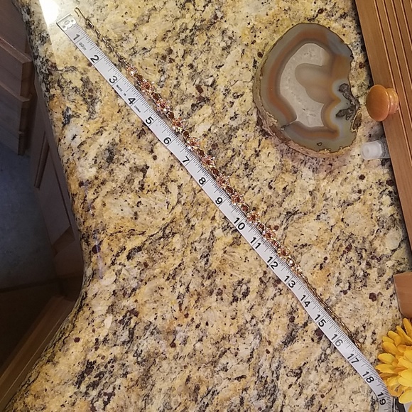 Vintage Lisner choker topaz color necklace GUC - Picture 5 of 8